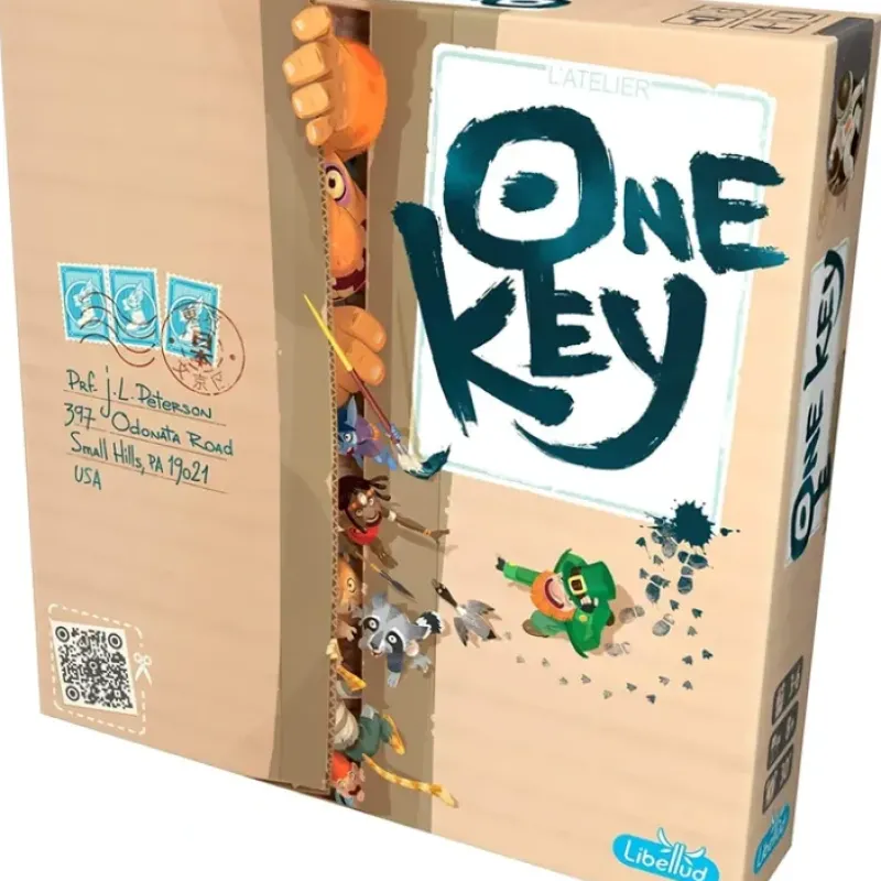 Board Game<Libellud: The One Key ASM KEY01 - Miniature Marvels: Airplane Models & Painted Dice