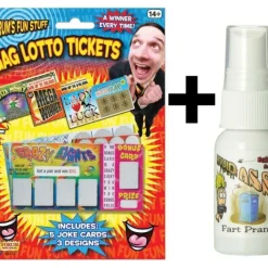 Egpull<LIQUID ASS Mist Spray + 5 Fake LOTTERY TICKETS (Winner) GaG Prank Stink Prank - Miniature Marvels: Airplane Models & Painted Dice