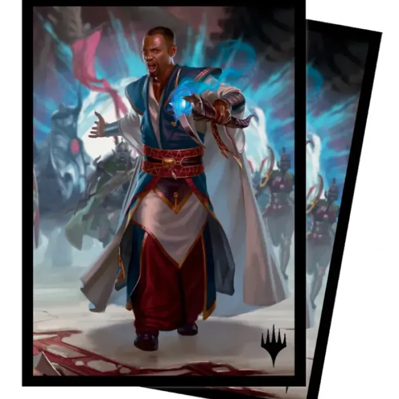 Accessories<Magic the Gathering CCG: March of the Machine 100ct Deck Protector Sleeves 4 - Miniature Marvels: Airplane Models & Painted Dice