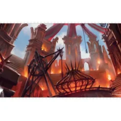 Accessories<Magic the Gathering CCG: Ravnica Remastered Playmat from the Cult of Rakdos - Miniature Marvels: Airplane Models & Painted Dice