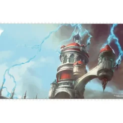 Accessories<Magic the Gathering CCG: Ravnica Remastered Playmat from the Izzet League - Miniature Marvels: Airplane Models & Painted Dice