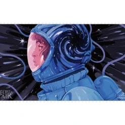 Accessories<Magic the Gathering CCG: Secret Lair Holiday 2023 - Through the Wormhole Playmat v4 - Miniature Marvels: Airplane Models & Painted Dice