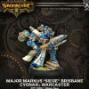 Miniature<Major Markus "Siege" Brisbane: Cygnar - Warcaster PIP 31098 - Miniature Marvels: Airplane Models & Painted Dice