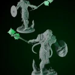 Miniature<Mammothodon Attacking - Miniature Marvels: Airplane Models & Painted Dice