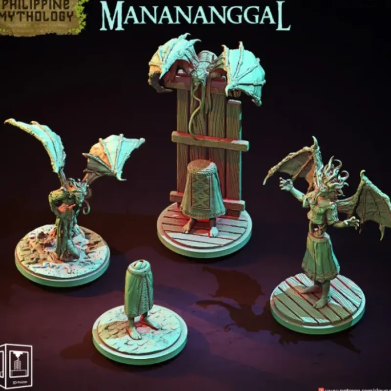 Miniature<Manananggal - Miniature Marvels: Airplane Models & Painted Dice