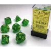Dice<Maple Green / Yellow: Borealis Polyhedral Dice Set (7's) CHX 27565 - Miniature Marvels: Airplane Models & Painted Dice