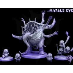 Miniature<Marble Eye Abominations - Miniature Marvels: Airplane Models & Painted Dice