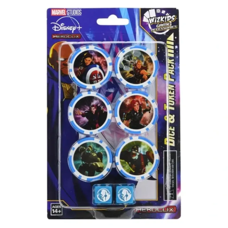 Miniature<Marvel HeroClix: Marvel Studios' What If...? Dice & Token Pack: Marvel HeroClix WZK 84833 - Miniature Marvels: Airplane Models & Painted Dice