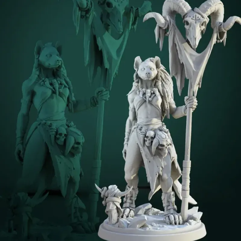 Miniature<Meirsoa Gnoll Matriarch 32mm - Miniature Marvels: Airplane Models & Painted Dice