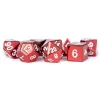 Dice<Metal Dice: 16mm Painted Polyhedral Dice Set of 7: Red MET 011 - Miniature Marvels: Airplane Models & Painted Dice