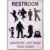 Egpull<Metal Sign "RESTROOM: Whatever Just Wash Hands" Funny Gender Bathroom Decor #D-1 - Miniature Marvels: Airplane Models & Painted Dice
