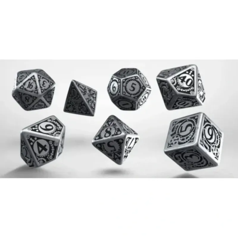 Dice<Metal Steampunk Dice Set (7) QWS SMST35 - Miniature Marvels: Airplane Models & Painted Dice