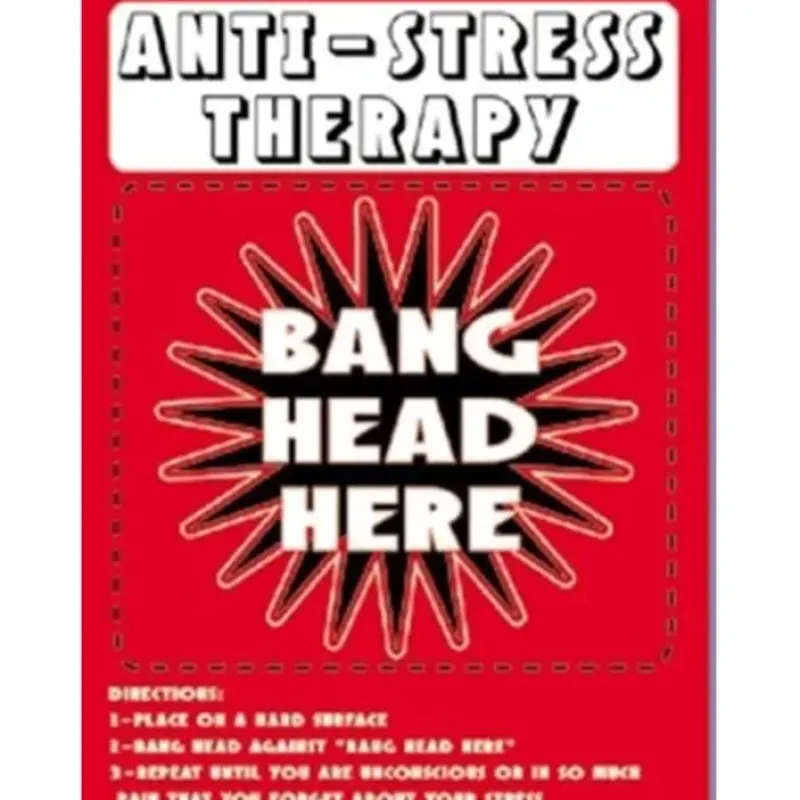 Egpull<Metal Tin Sign "Anti-Stress Therapy BANG HEAD HERE" Funny Man Cave Home Decor #H - Miniature Marvels: Airplane Models & Painted Dice