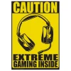 Egpull<Metal Tin Sign "Caution: Extreme Gaming Inside" Bedroom Gamer Wall Decor #H-21 - Miniature Marvels: Airplane Models & Painted Dice