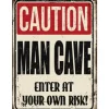 Egpull<Metal Tin Sign "CAUTION MAN CAVE - Enter At Your Own Risk!" Wall Decor #F-101 - Miniature Marvels: Airplane Models & Painted Dice