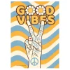 Egpull<Metal Tin Sign "GOOD VIBES" Joy Love Peace Faith Peace Unity Wall Decor #C-101 - Miniature Marvels: Airplane Models & Painted Dice