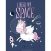 Egpull<Metal Tin Sign "I Need My Space" Unicorn Magical Bedroom Wall Decor #E-101 - Miniature Marvels: Airplane Models & Painted Dice