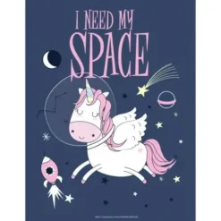 Egpull<Metal Tin Sign "I Need My Space" Unicorn Magical Bedroom Wall Decor #E-101 - Miniature Marvels: Airplane Models & Painted Dice