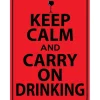 Egpull<Metal Tin Sign "Keep Calm & Carry on Drinking" Funny Kitchen Wall Decor #G-101 - Miniature Marvels: Airplane Models & Painted Dice