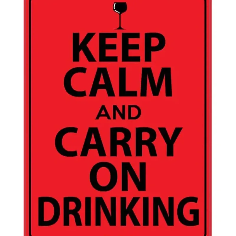 Egpull<Metal Tin Sign "Keep Calm & Carry on Drinking" Funny Kitchen Wall Decor #G-101 - Miniature Marvels: Airplane Models & Painted Dice