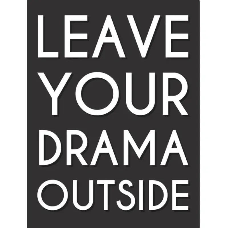 Egpull<Metal Tin Sign "Leave Your Drama Outside" Office Work Bedroom Wall Decor #E-101 - Miniature Marvels: Airplane Models & Painted Dice