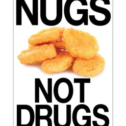 Egpull<Metal Tin Sign "NUGS NOT DRUGS" Office Bar Man Cave Bedroom Wall Decor #G-101 - Miniature Marvels: Airplane Models & Painted Dice