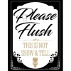 Egpull<Metal Tin Sign "PLEASE FLUSH: This is not Show & Tell" Bathroom Potty Decor #F41 - Miniature Marvels: Airplane Models & Painted Dice