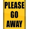 Egpull<Metal Tin Sign "PLEASE GO AWAY" Bedroom Office Bar Man Cave Wall Decor #E-101 - Miniature Marvels: Airplane Models & Painted Dice