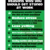 Egpull<Metal Tin Sign "Reasons To Get Stoned At Work" Funny Office Wall Decor #B-101 - Miniature Marvels: Airplane Models & Painted Dice