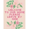 Egpull<Metal Tin Sign "Welcome to our Home - Please leave by Nine" Kitchen Decor #H-17 - Miniature Marvels: Airplane Models & Painted Dice