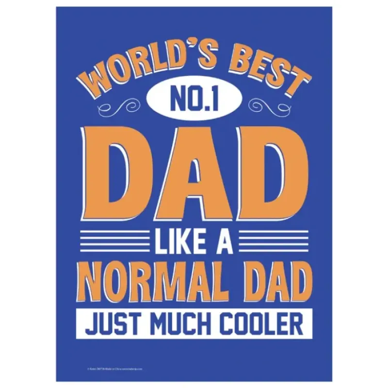 Egpull<Metal Tin Sign "World's Best Dad - Just Cooler" Home Wall Decor Father'sGift #H1 - Miniature Marvels: Airplane Models & Painted Dice
