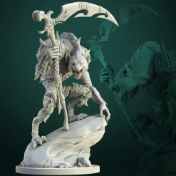 Miniature<Mezg Gnoll Commander 32mm - Miniature Marvels: Airplane Models & Painted Dice