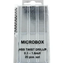Accessories<Microbox Drill Set (20) 0.3-1.6mm - Miniature Marvels: Airplane Models & Painted Dice