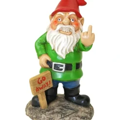 Egpull<Middle Finger Garden Gnome - Go Away Statue Yard Art Outdoor Sculpture-Figurine - Miniature Marvels: Airplane Models & Painted Dice