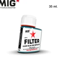 Paint<MIG Productions: Filter - Clear Blue for Metallics 35ml LTG AK-F428 - Miniature Marvels: Airplane Models & Painted Dice
