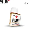 Paint<MIG Productions: Filter - Ochre for Light Sand 35ml LTG AK-F401 - Miniature Marvels: Airplane Models & Painted Dice