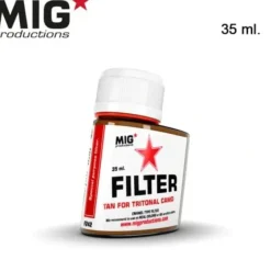 Paint<MIG Productions: Filter - Tan for Tritonal Camo 35ml LTG AK-F242 - Miniature Marvels: Airplane Models & Painted Dice