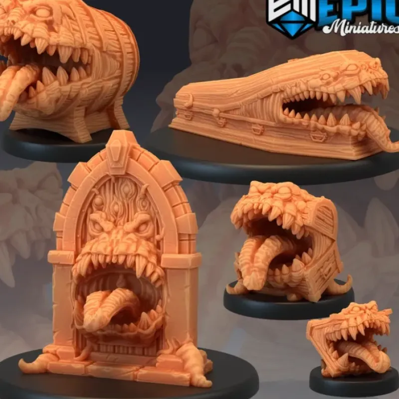 Miniature<Mimics Set - Miniature Marvels: Airplane Models & Painted Dice