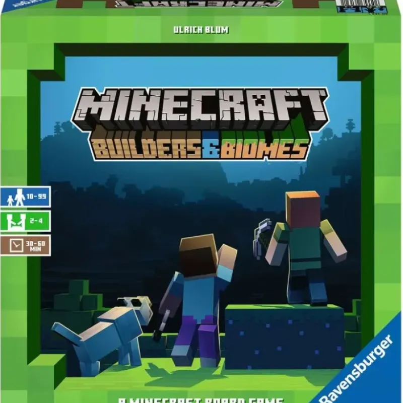 Board Game<Minecraft: Builders & Biomes RVN 26132 - Miniature Marvels: Airplane Models & Painted Dice