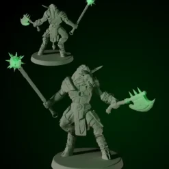 Miniature<Minotaur With Morning Star And Axe - Miniature Marvels: Airplane Models & Painted Dice