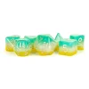 Dice<16mm Resin Poly Dice Set: Layered Stardust Tropics MET 765 - Miniature Marvels: Airplane Models & Painted Dice