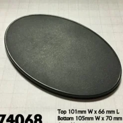 Shop All*105mm X 70mm Oval Gaming Base (4) RPR 74068 - Miniature Marvels: Airplane Models & Painted Dice