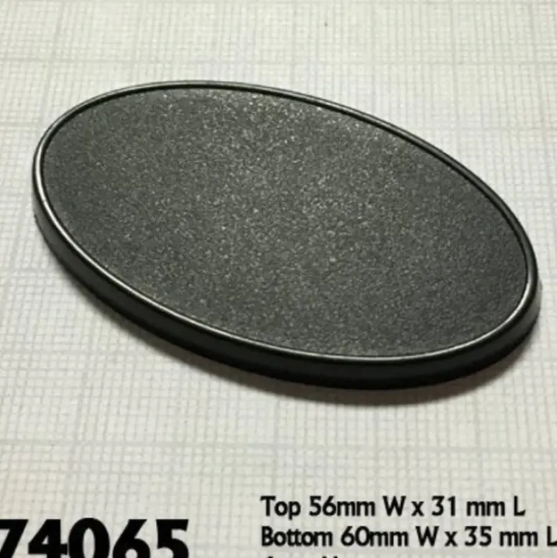 Shop All*60mm X 35mm Oval Gaming Base (10) RPR 74065 - Miniature Marvels: Airplane Models & Painted Dice
