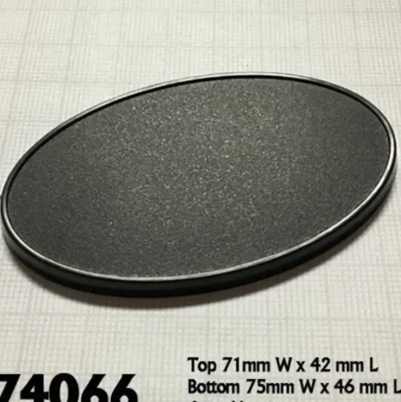 Shop All*75mm X 46mm Oval Gaming Base (10) RPR 74066 - Miniature Marvels: Airplane Models & Painted Dice
