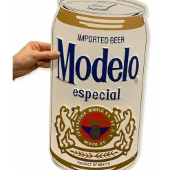 Egpull<Modelo Especial Metal Tin Beer Can Bar Pub Sign 20 X 10 Garage Mancave Room - Miniature Marvels: Airplane Models & Painted Dice