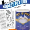 Egpull<MODEST PET URN - Rest in Peace Funeral Service in a Can! - Archie McPhee - Miniature Marvels: Airplane Models & Painted Dice