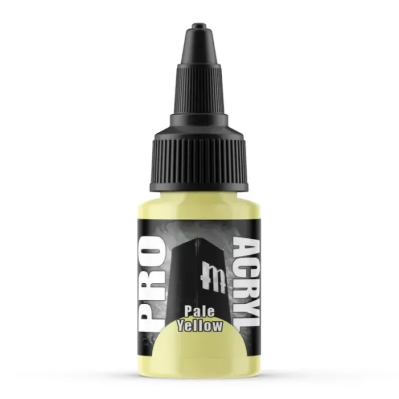 Paint<Monument Hobbies Pro Acryl Standard Pale Yellow 22ml - Miniature Marvels: Airplane Models & Painted Dice
