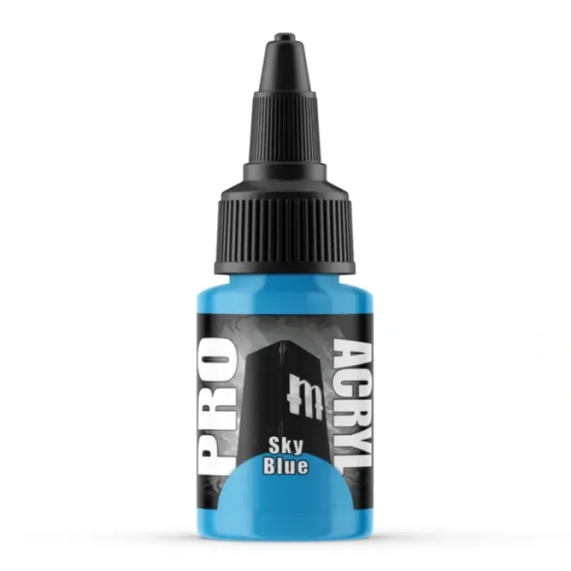 Paint<Monument Hobbies Pro Acryl Standard Sky Blue 22ml - Miniature Marvels: Airplane Models & Painted Dice