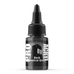 Paint<Monument Hobbies Pro Acryl Standard Dark Neutral Grey 22ml - Miniature Marvels: Airplane Models & Painted Dice