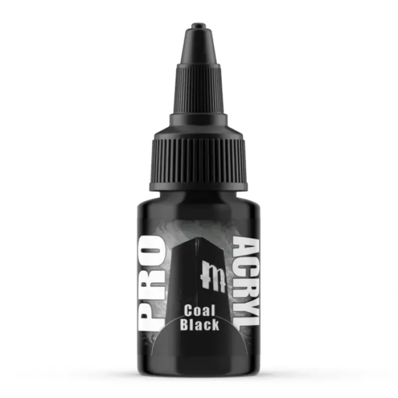 Paint<Monument Hobbies Pro Acryl Standard Coal Black 22ml - Miniature Marvels: Airplane Models & Painted Dice